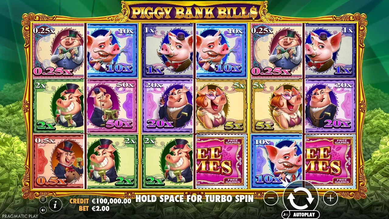 Schermbeeld uit de demosessie van Piggy Bank Bills